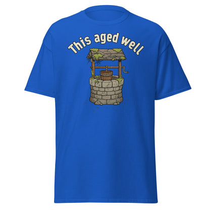 Aged Well Vintage Well Pun T-Shirt | Funny Tee - Royal - T-Shirts Online
