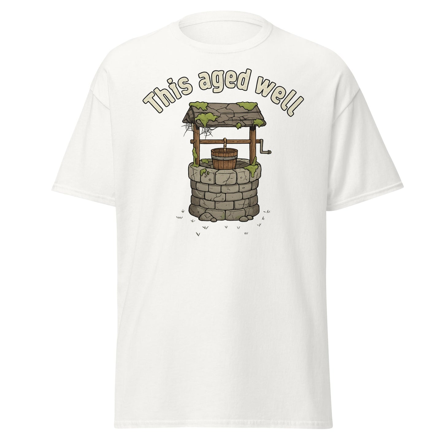 Aged Well Vintage Well Pun T-Shirt | Funny Tee - White - T-Shirts Online