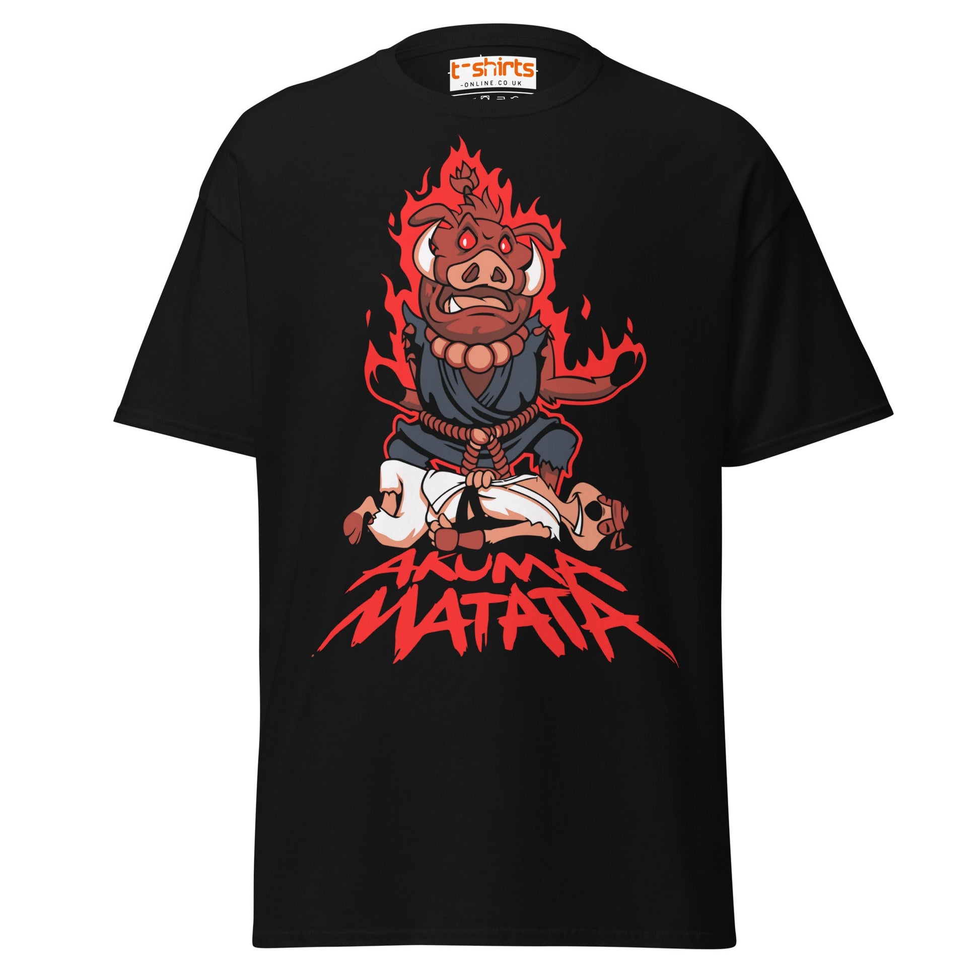 Akuma Matata T-Shirt – Funny Street Fighter Parody Tee - Black - T-Shirts Online