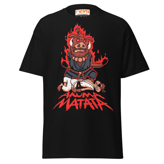 Akuma Matata T-Shirt – Funny Street Fighter Parody Tee - Black - T-Shirts Online
