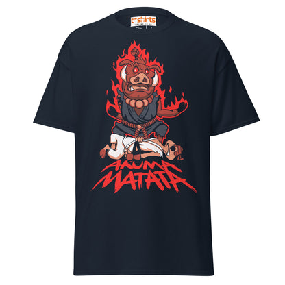 Akuma Matata T-Shirt – Funny Street Fighter Parody Tee - Navy - T-Shirts Online