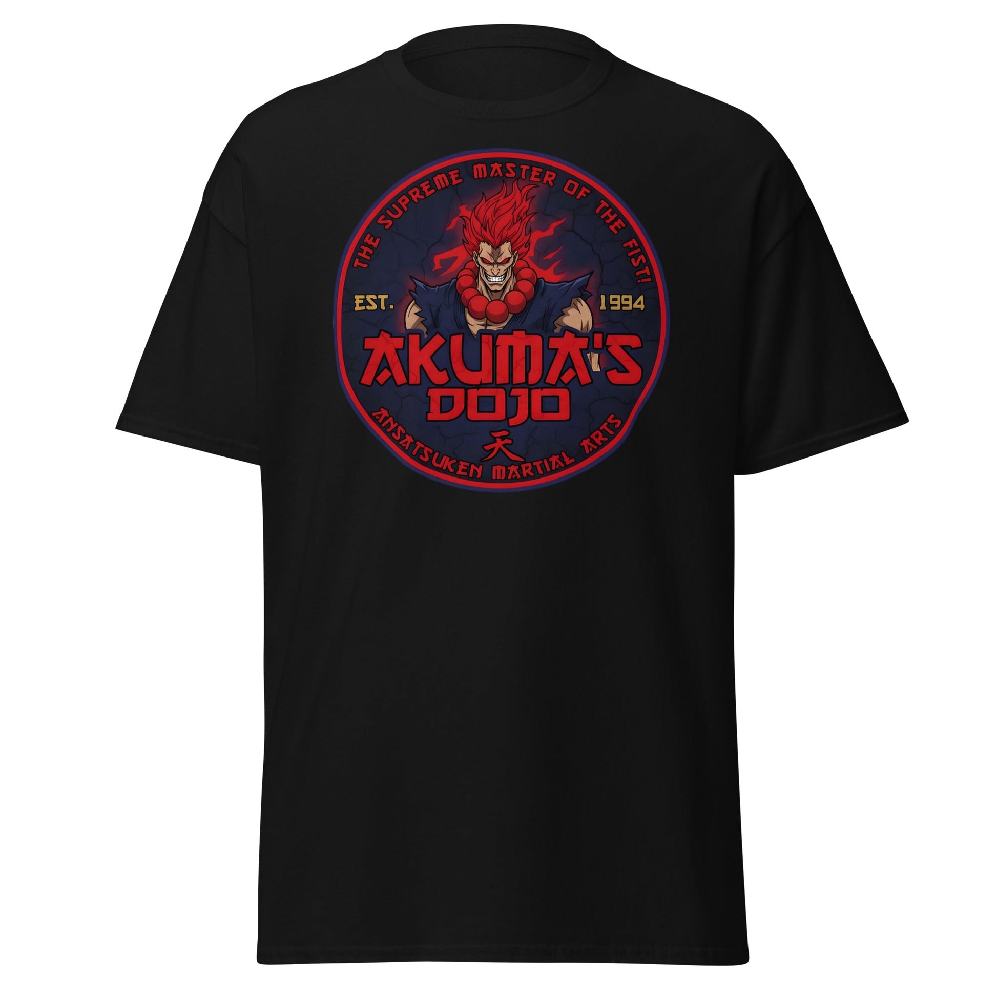 Akuma's Dojo T-Shirt - Street Fighter Parody Tee - Black - T-Shirts Online