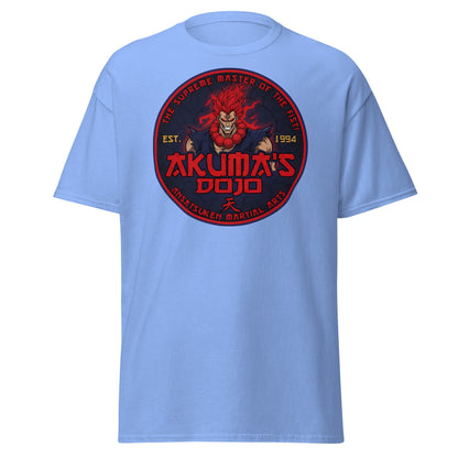 Akuma's Dojo T-Shirt - Street Fighter Parody Tee - Carolina Blue - T-Shirts Online