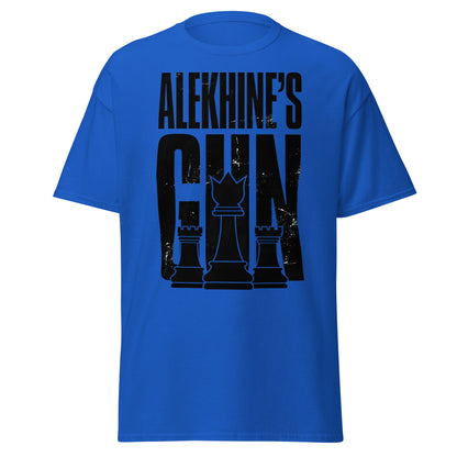 Alekhine's Gun Chess T-Shirt - Grandmaster Strategy Tee - Royal - T-Shirts Online