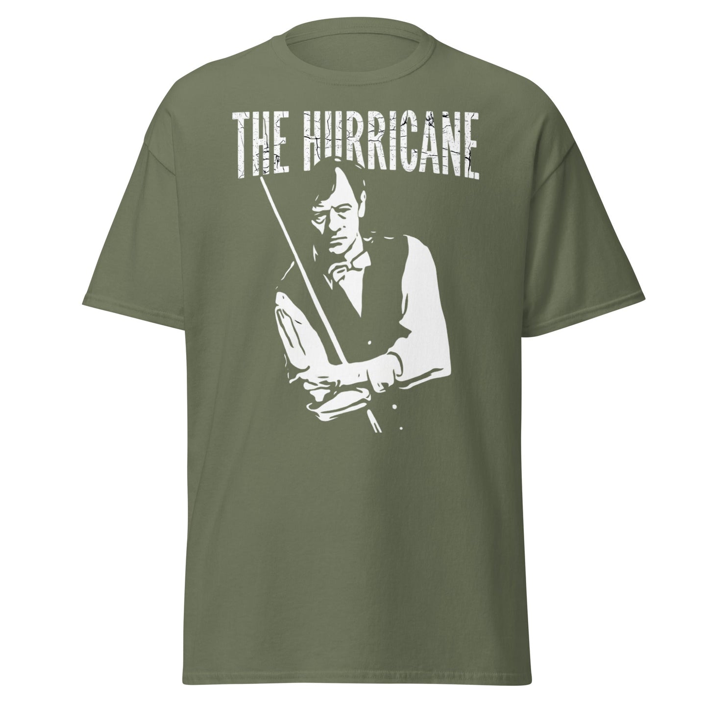 Alex Hurricane Higgins Snooker Legend T-Shirt - Military Green - T-Shirts Online
