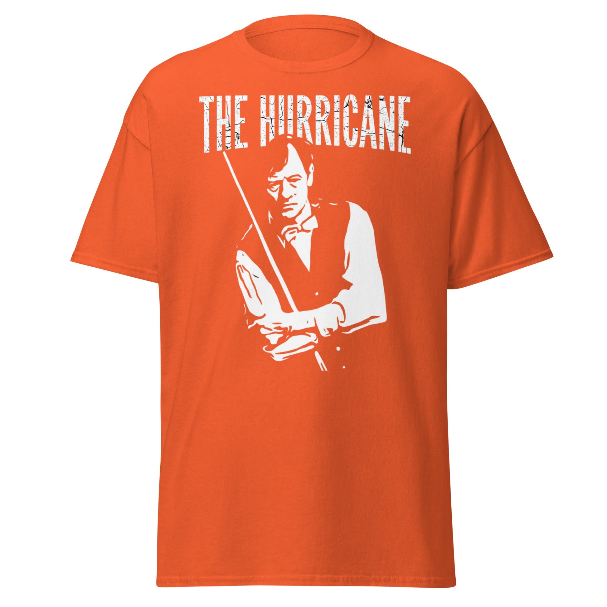 Alex Hurricane Higgins Snooker Legend T-Shirt - Orange - T-Shirts Online