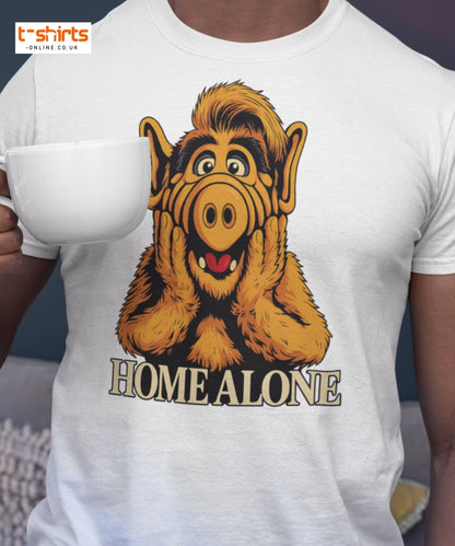 ALF Home Alone Parody T-Shirt – Funny Mashup Tee - Black - T-Shirts Online