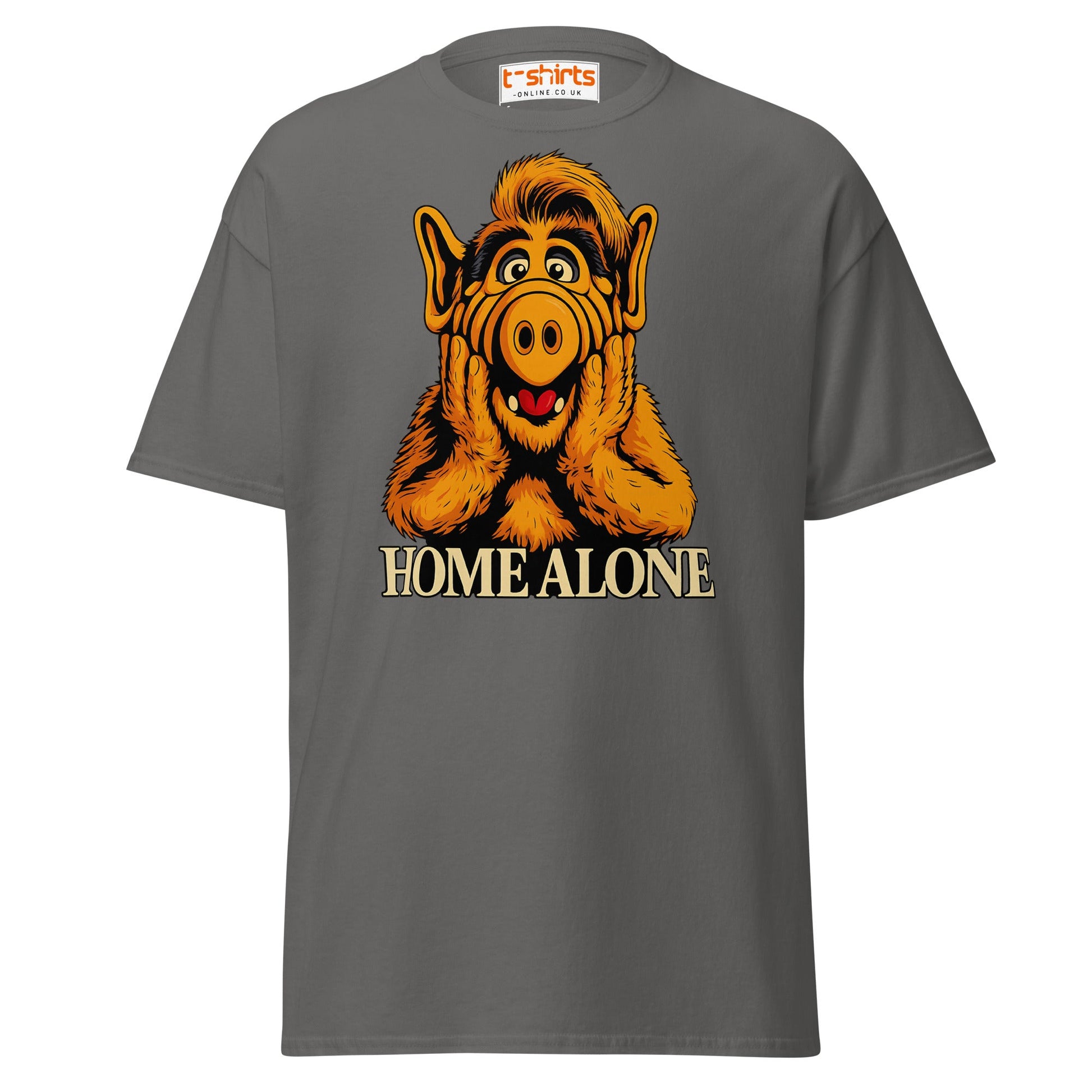 ALF Home Alone Parody T-Shirt – Funny Mashup Tee - Charcoal - T-Shirts Online