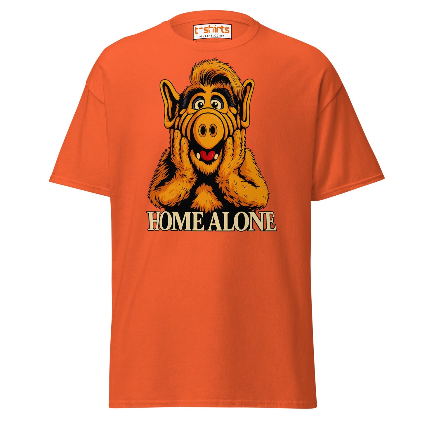 ALF Home Alone Parody T-Shirt – Funny Mashup Tee - Orange - T-Shirts Online