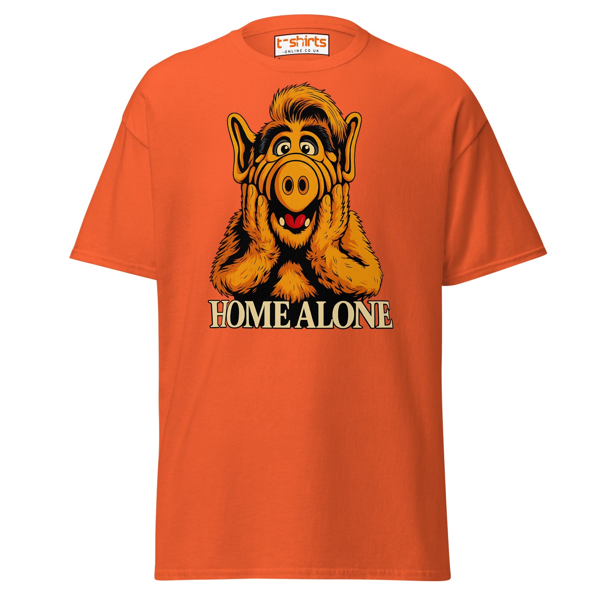 ALF Home Alone Parody T-Shirt – Funny Mashup Tee - Orange - T-Shirts Online