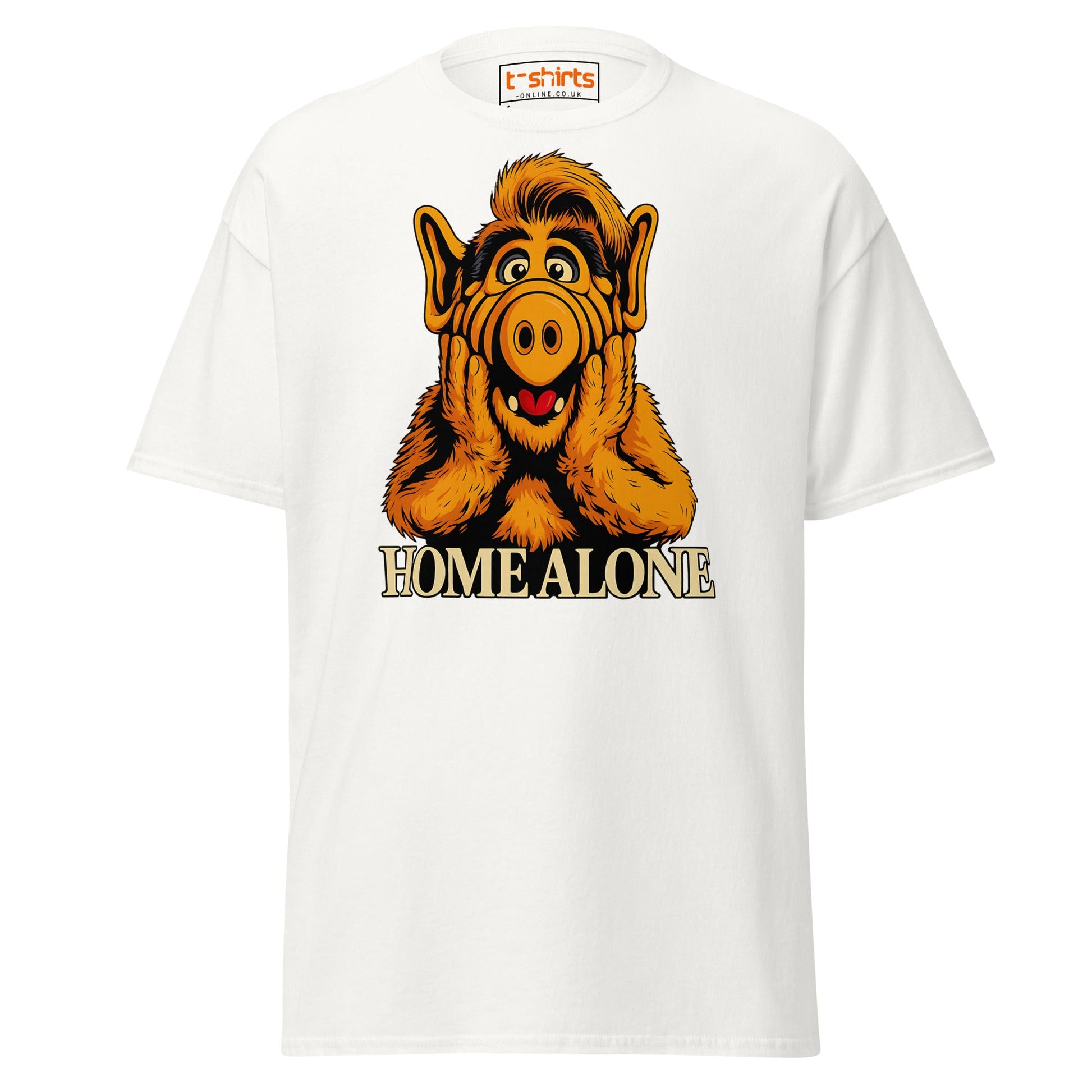 ALF Home Alone Parody T-Shirt – Funny Mashup Tee - White - T-Shirts Online