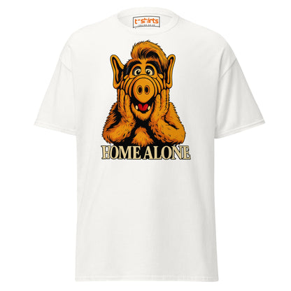 ALF Home Alone Parody T-Shirt – Funny Mashup Tee - White - T-Shirts Online