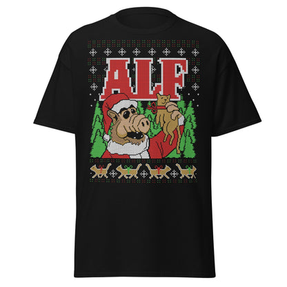 ALF Ugly Christmas T-Shirt - Black - T-Shirts Online