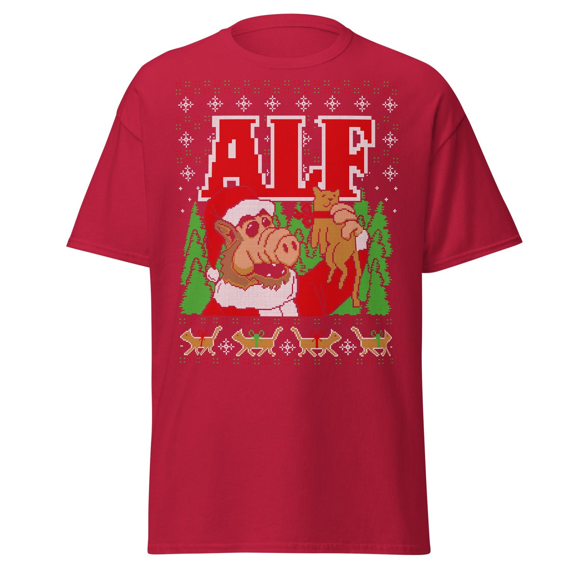 ALF Ugly Christmas T-Shirt - Cardinal - T-Shirts Online