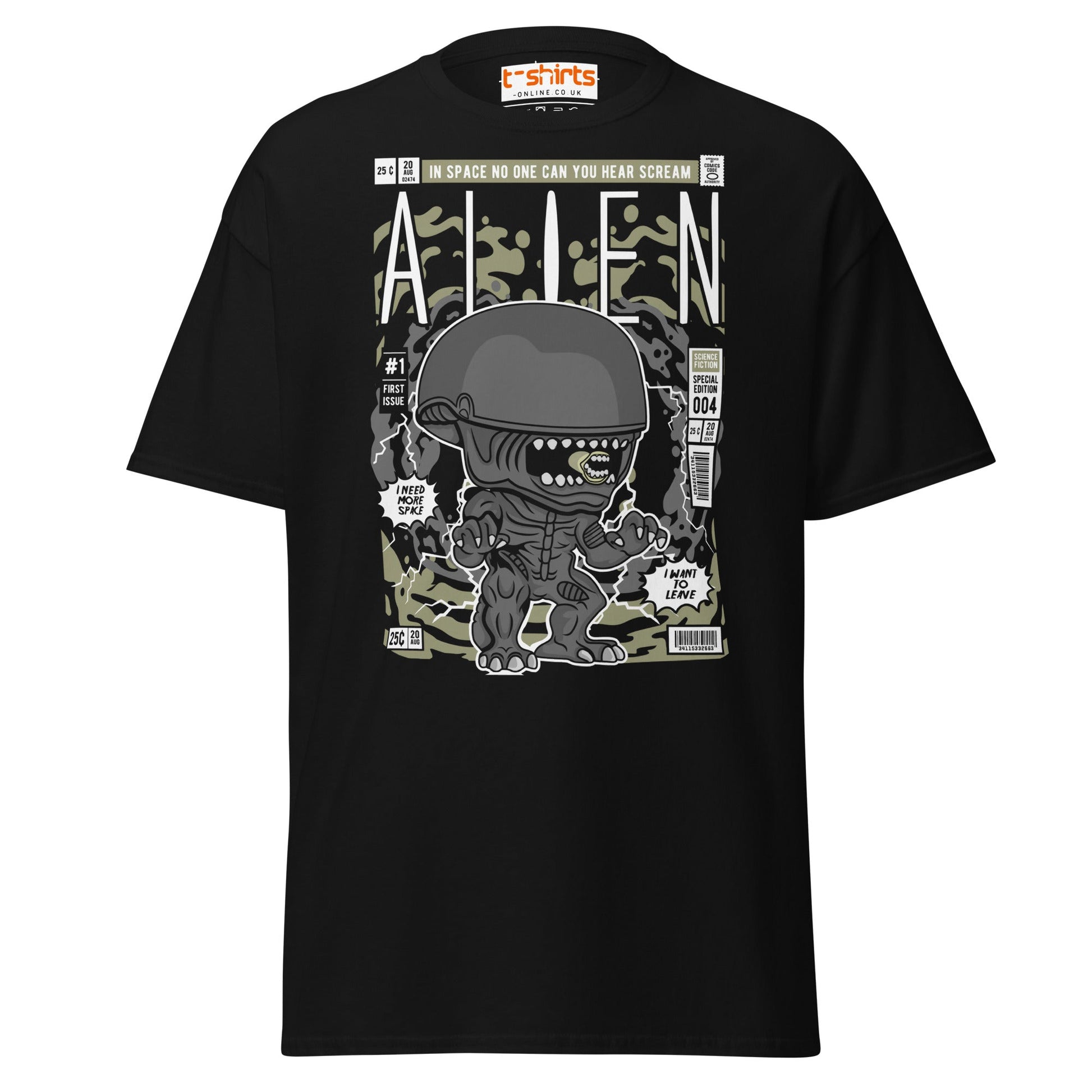 Alien Funko Style Sci - Fi T-Shirt - Black - T-Shirts Online