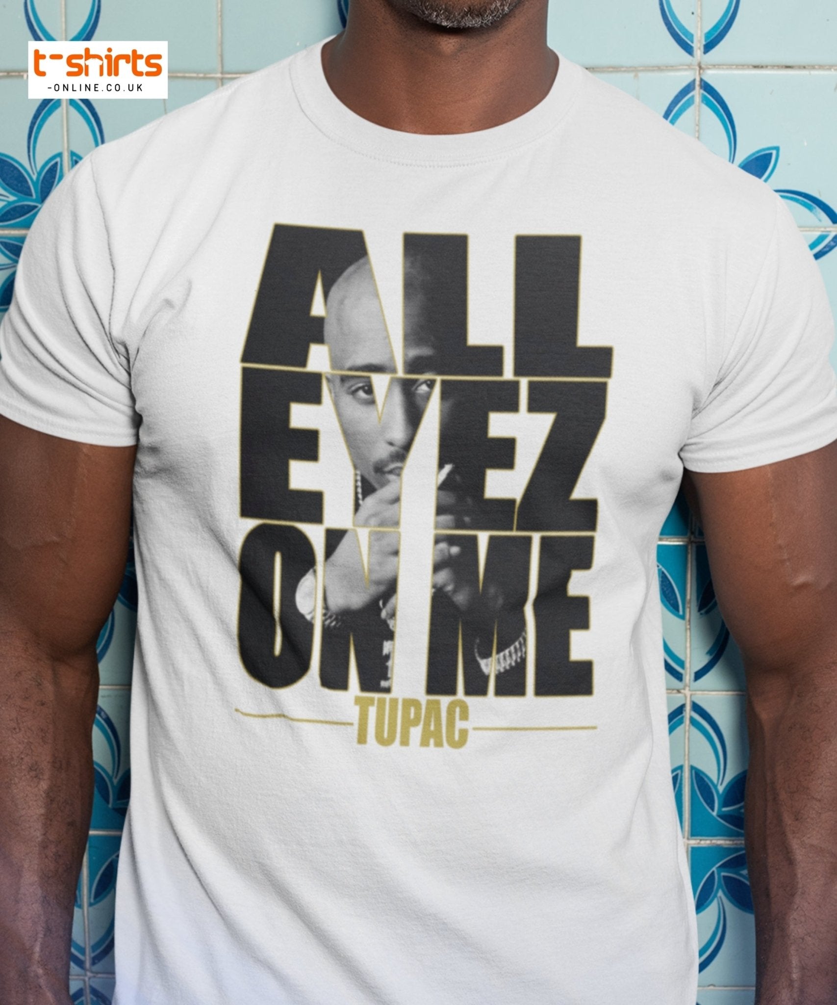 All Eyez On Me T-Shirt | Hip Hop Style Graphic Tee - Black - T-Shirts Online