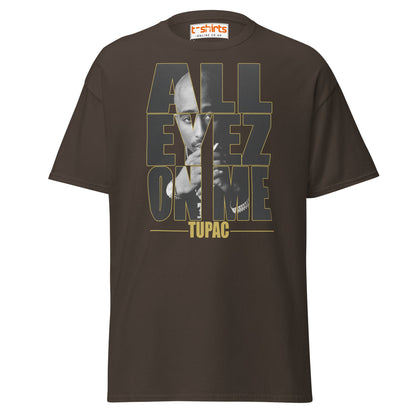 All Eyez On Me T-Shirt | Hip Hop Style Graphic Tee - Dark Chocolate - T-Shirts Online