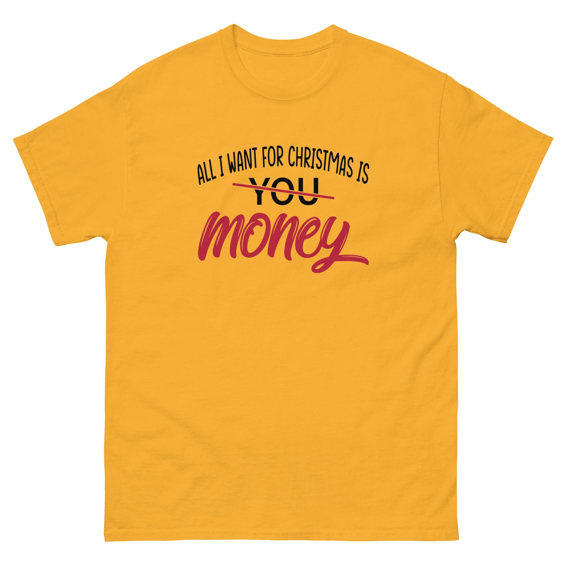 All I Want For Christmas | Xmas T-Shirt - Gold - T-Shirts Online