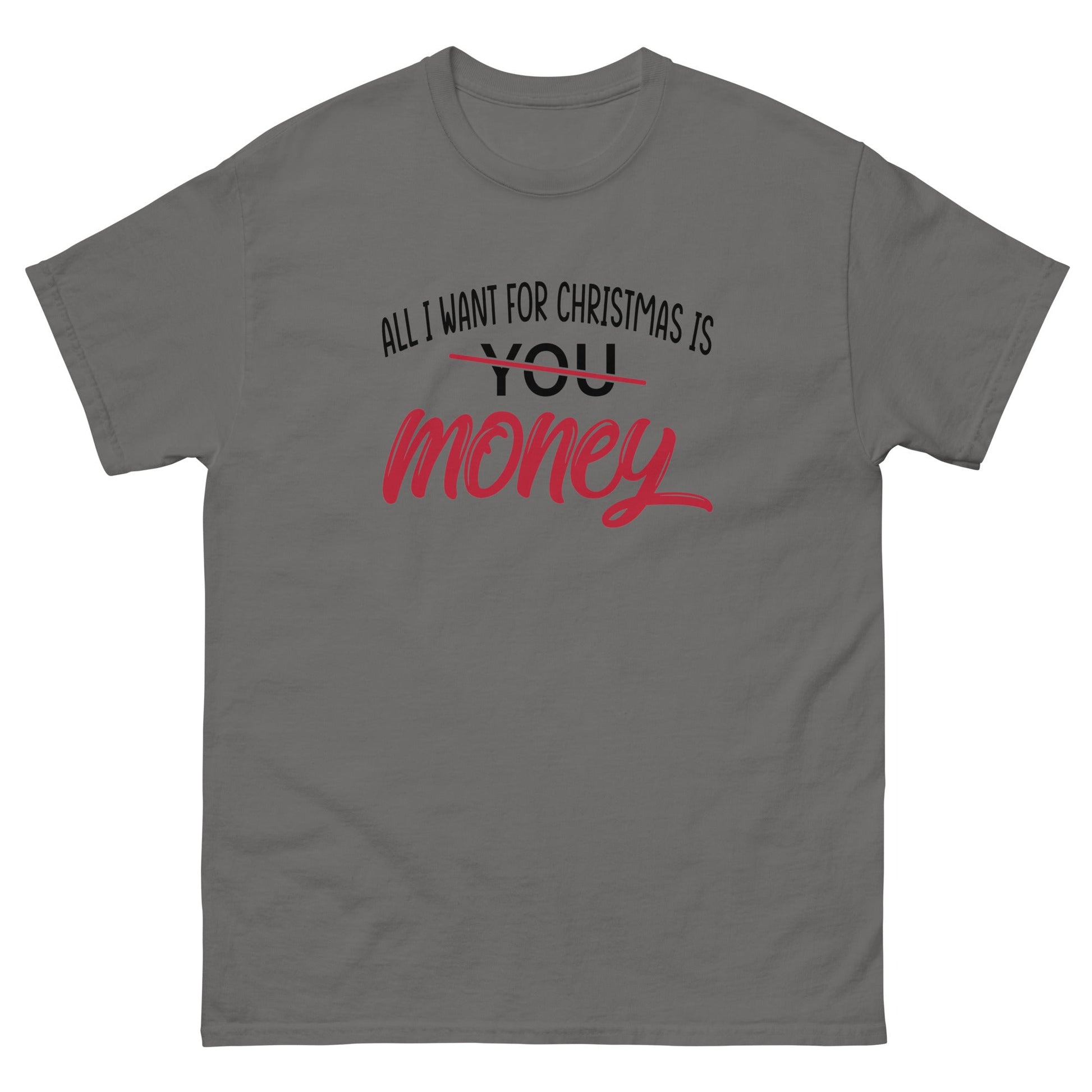 All I Want For Christmas | Xmas T-Shirt - Charcoal - T-Shirts Online