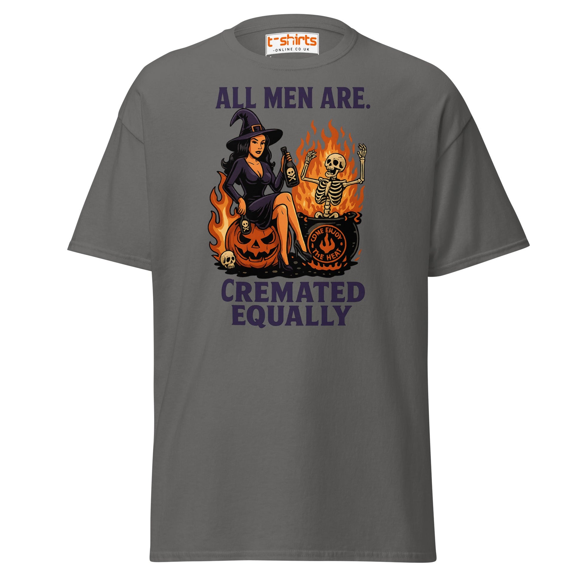 All Men Are Cremated Equally Witch T-Shirt - Charcoal - T-Shirts Online