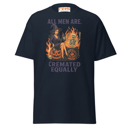 All Men Are Cremated Equally Witch T-Shirt - Navy - T-Shirts Online