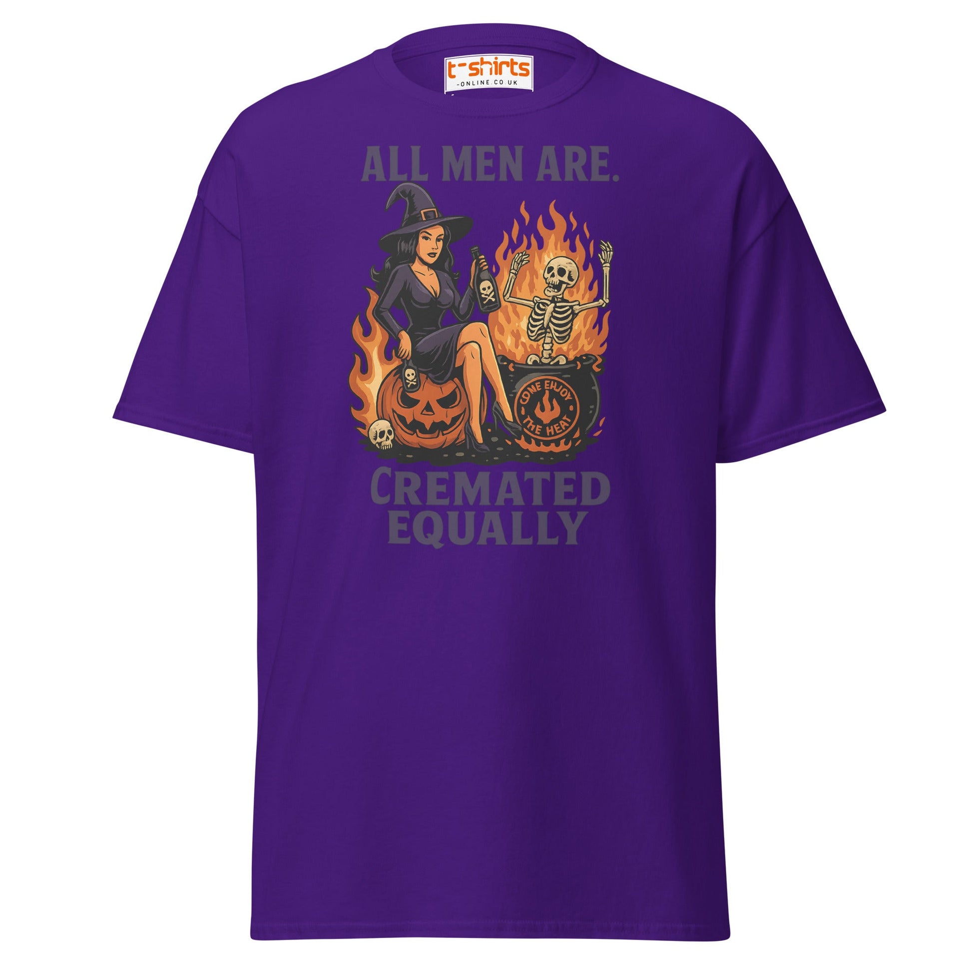 All Men Are Cremated Equally Witch T-Shirt - Purple - T-Shirts Online