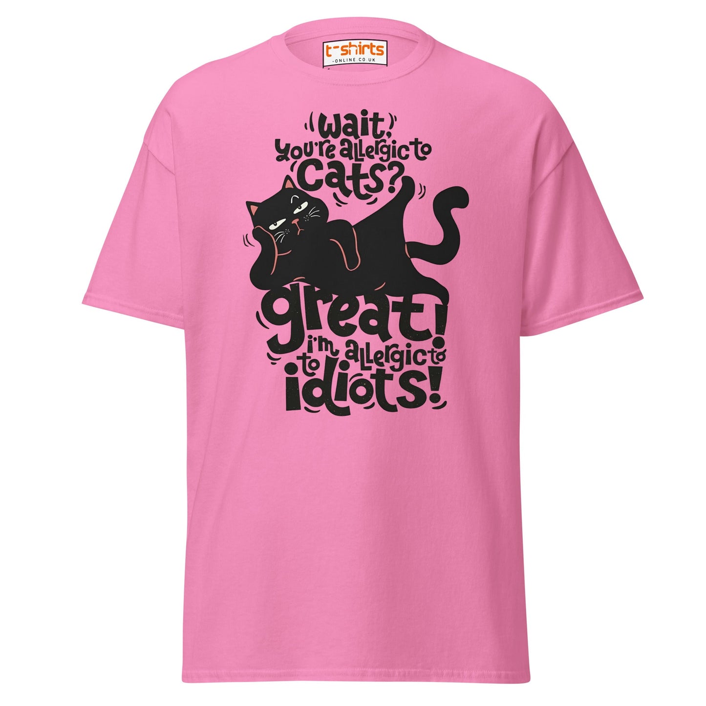 Allergic to Idiots Cat T-Shirt | Funny Sarcastic Cat Tee - Azalea - T-Shirts Online