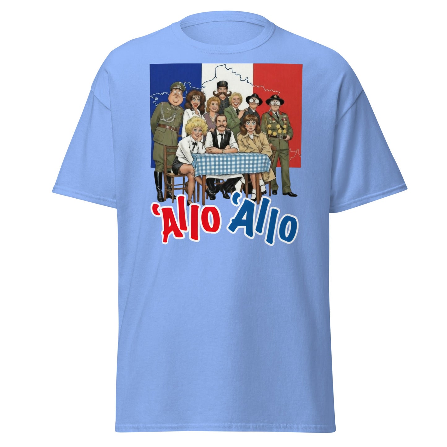 'Allo 'Allo T-Shirt – Classic BBC Comedy Fan Tee - Carolina Blue - T-Shirts Online