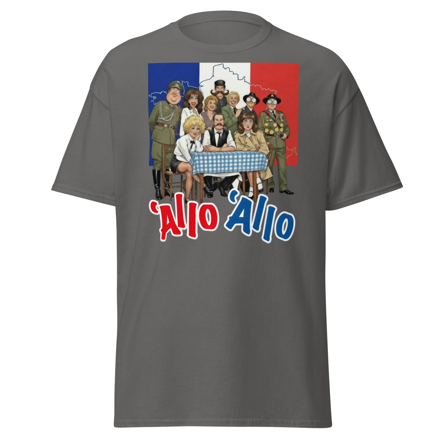 'Allo 'Allo T-Shirt – Classic BBC Comedy Fan Tee - Charcoal - T-Shirts Online