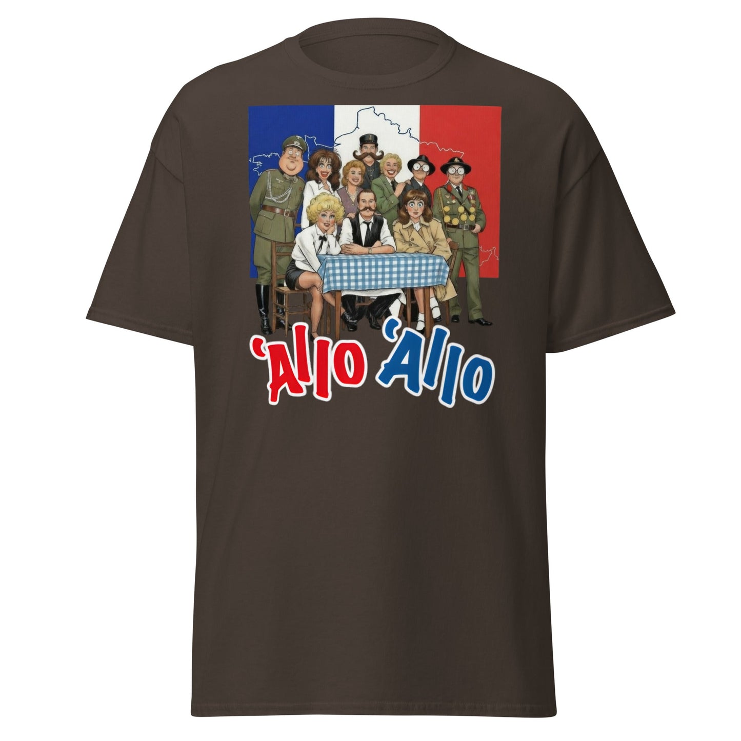 'Allo 'Allo T-Shirt – Classic BBC Comedy Fan Tee - Dark Chocolate - T-Shirts Online