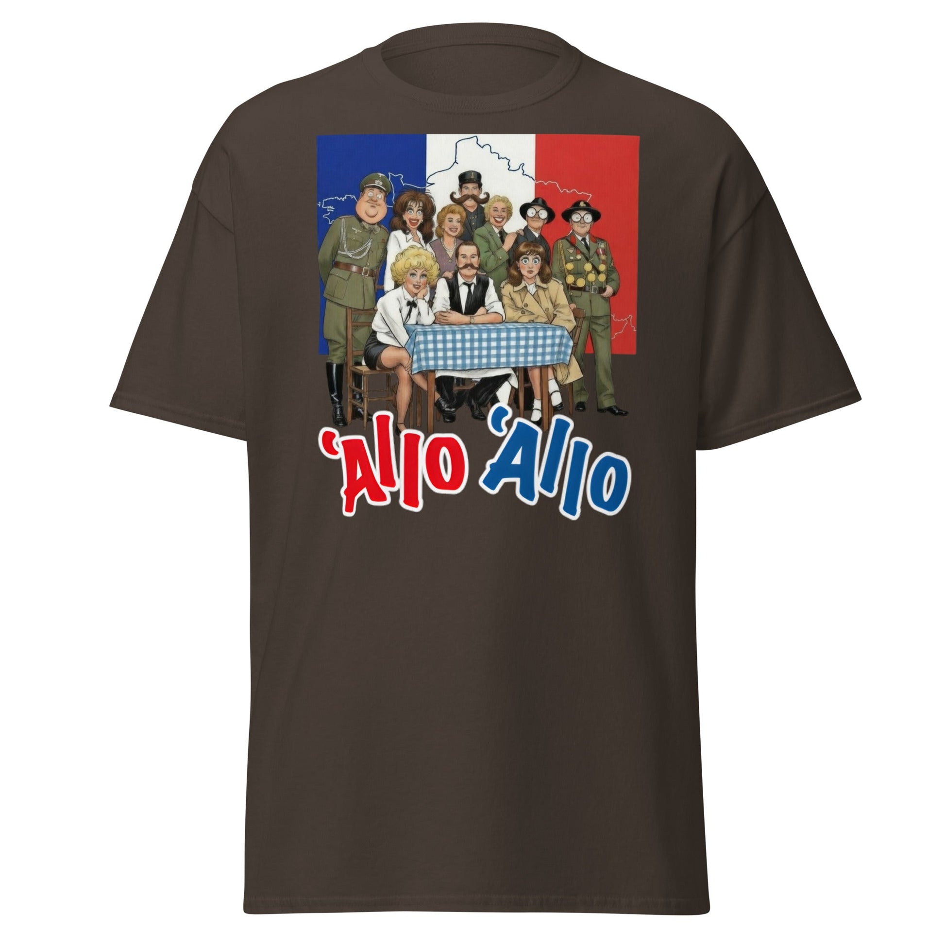 'Allo 'Allo T-Shirt – Classic BBC Comedy Fan Tee - Dark Chocolate - T-Shirts Online