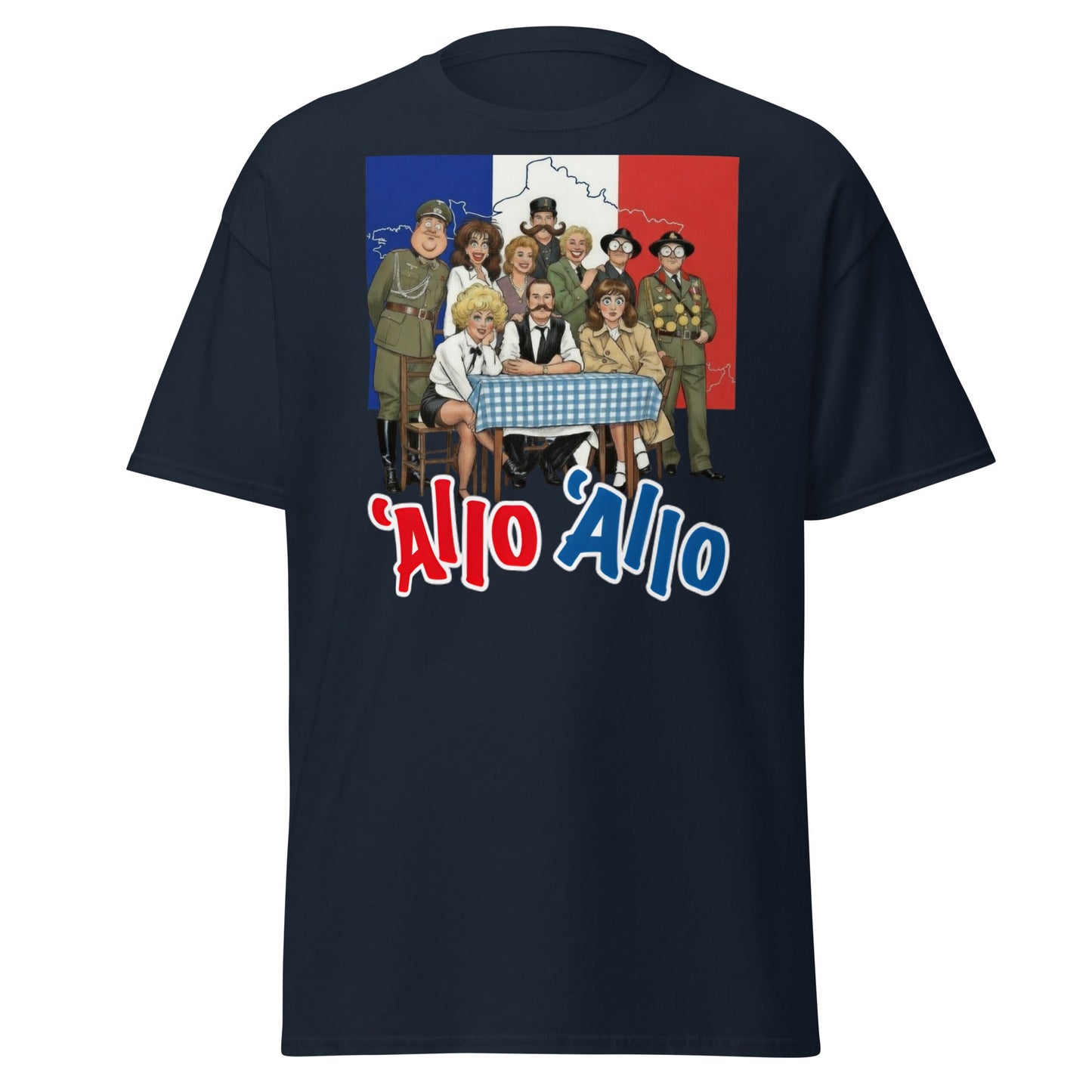 'Allo 'Allo T-Shirt – Classic BBC Comedy Fan Tee - Navy - T-Shirts Online