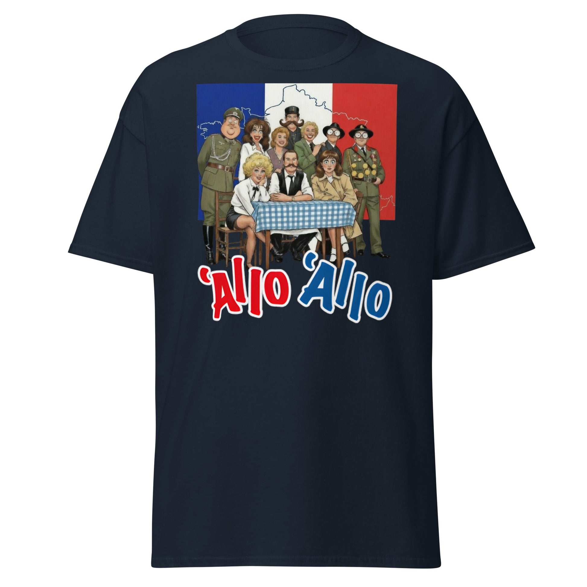 'Allo 'Allo T-Shirt – Classic BBC Comedy Fan Tee - Navy - T-Shirts Online