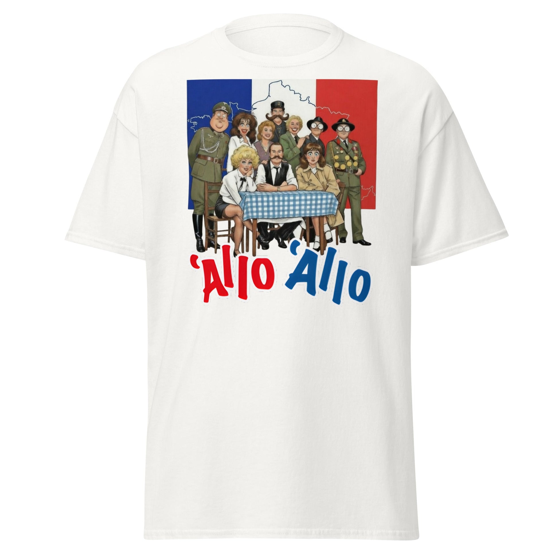 'Allo 'Allo T-Shirt – Classic BBC Comedy Fan Tee - White - T-Shirts Online