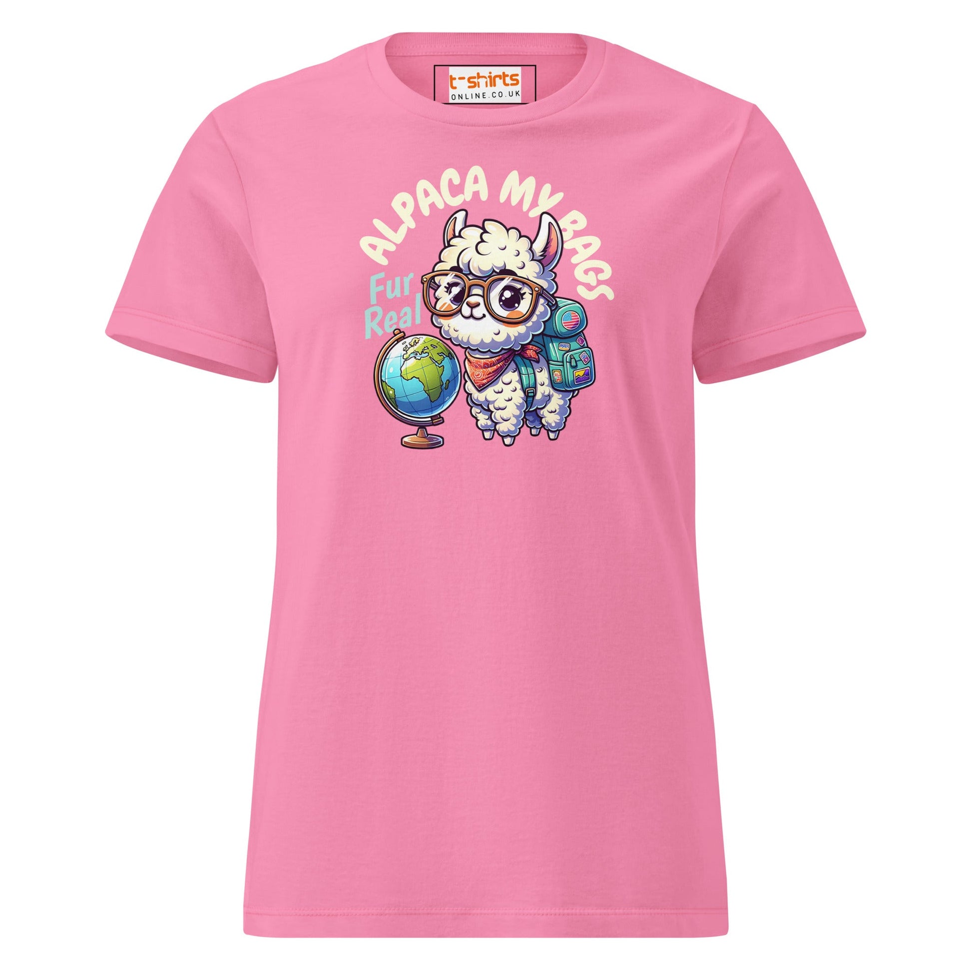 Alpaca My Bags T-Shirt | Women's Soft Semi - Fitted Tee - Azalea - T-Shirts Online