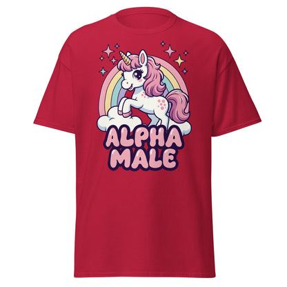 Alpha Male Unicorn T-Shirt – Funny Kawaii Humor Tee - Cardinal - T-Shirts Online