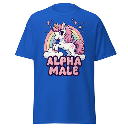 Alpha Male Unicorn T-Shirt – Funny Kawaii Humor Tee - Royal - T-Shirts Online