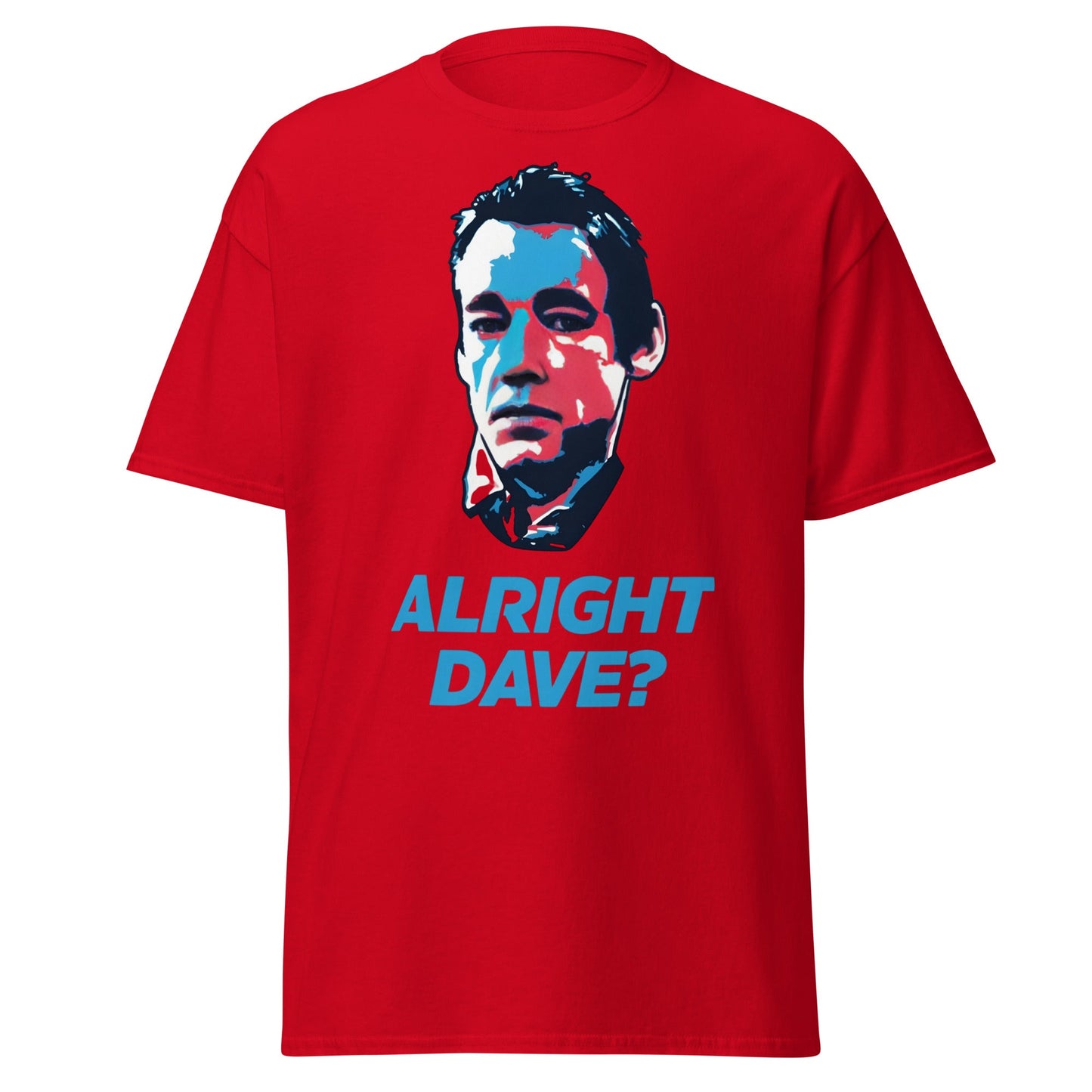 Alright Dave? T-Shirt | Only Fools Fan Tee - Red - T-Shirts Online