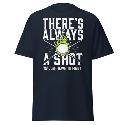 Always a Shot Pool T-Shirt – Billiards & Snooker Graphic Tee - Navy - T-Shirts Online