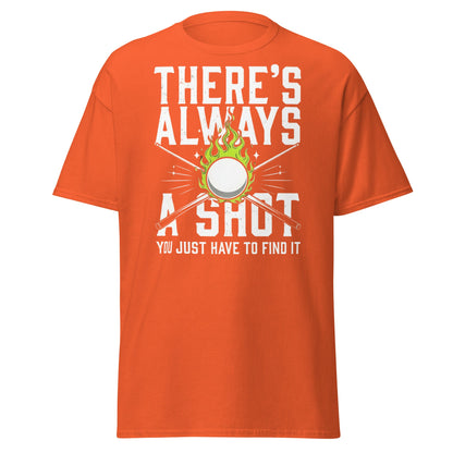 Always a Shot Pool T-Shirt – Billiards & Snooker Graphic Tee - Orange - T-Shirts Online