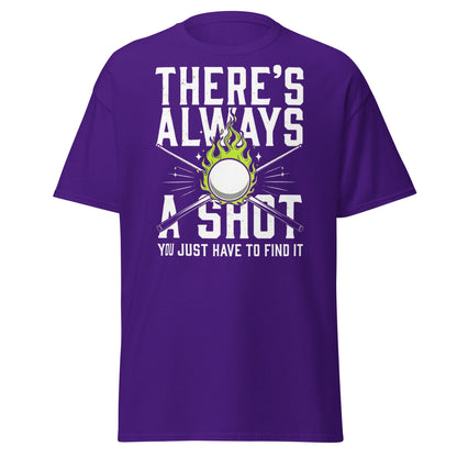 Always a Shot Pool T-Shirt – Billiards & Snooker Graphic Tee - Purple - T-Shirts Online