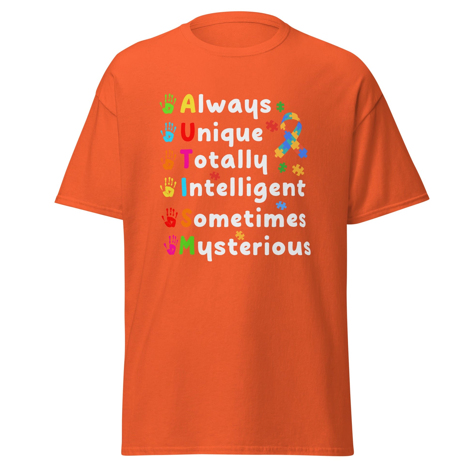 Always Unique | Autism T-Shirt - Orange - T-Shirts Online