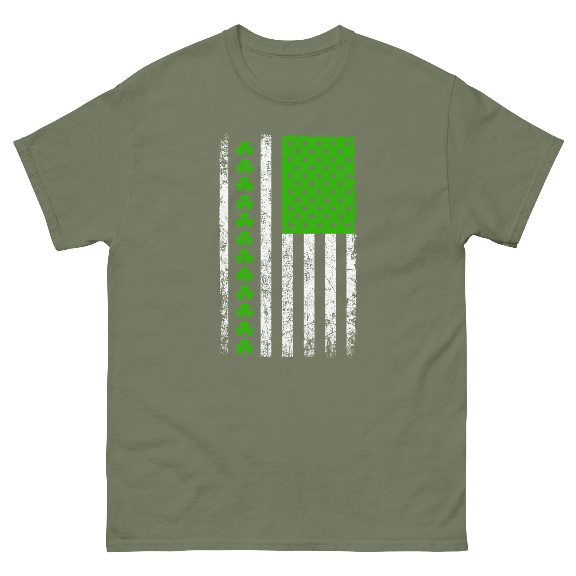 American Irish | St Patrick's Day T-Shirt - Military Green - T-Shirts Online