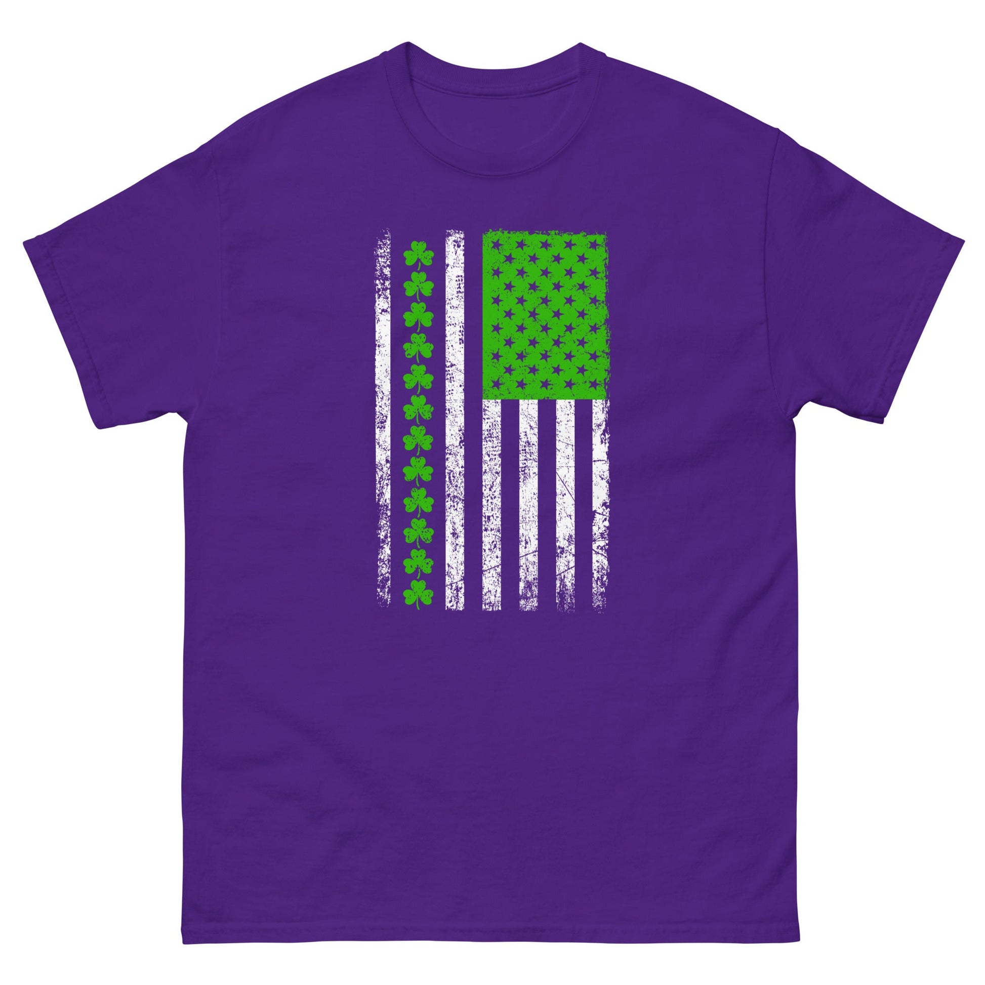 American Irish | St Patrick's Day T-Shirt - Purple - T-Shirts Online