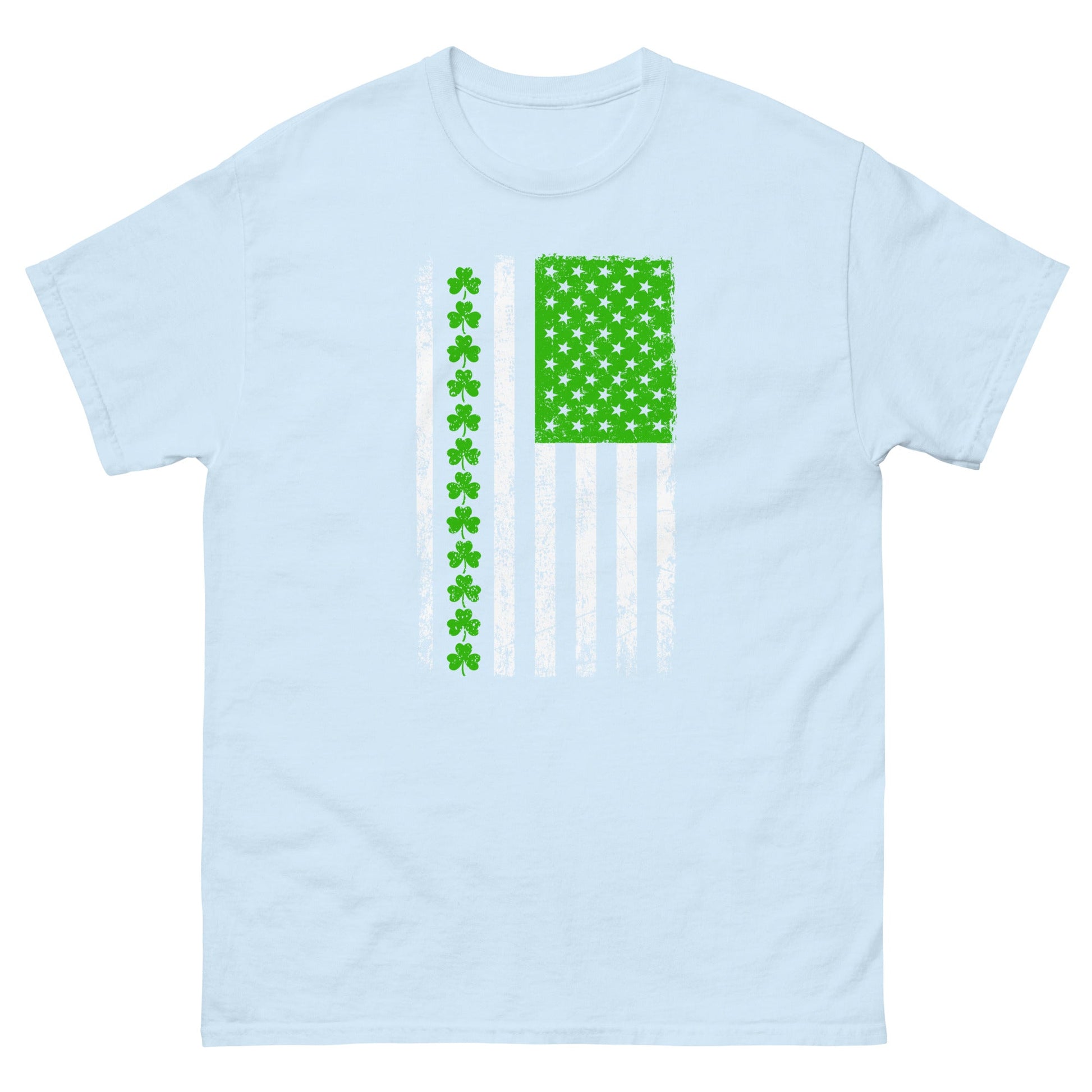 American Irish | St Patrick's Day T-Shirt - Light Blue - T-Shirts Online