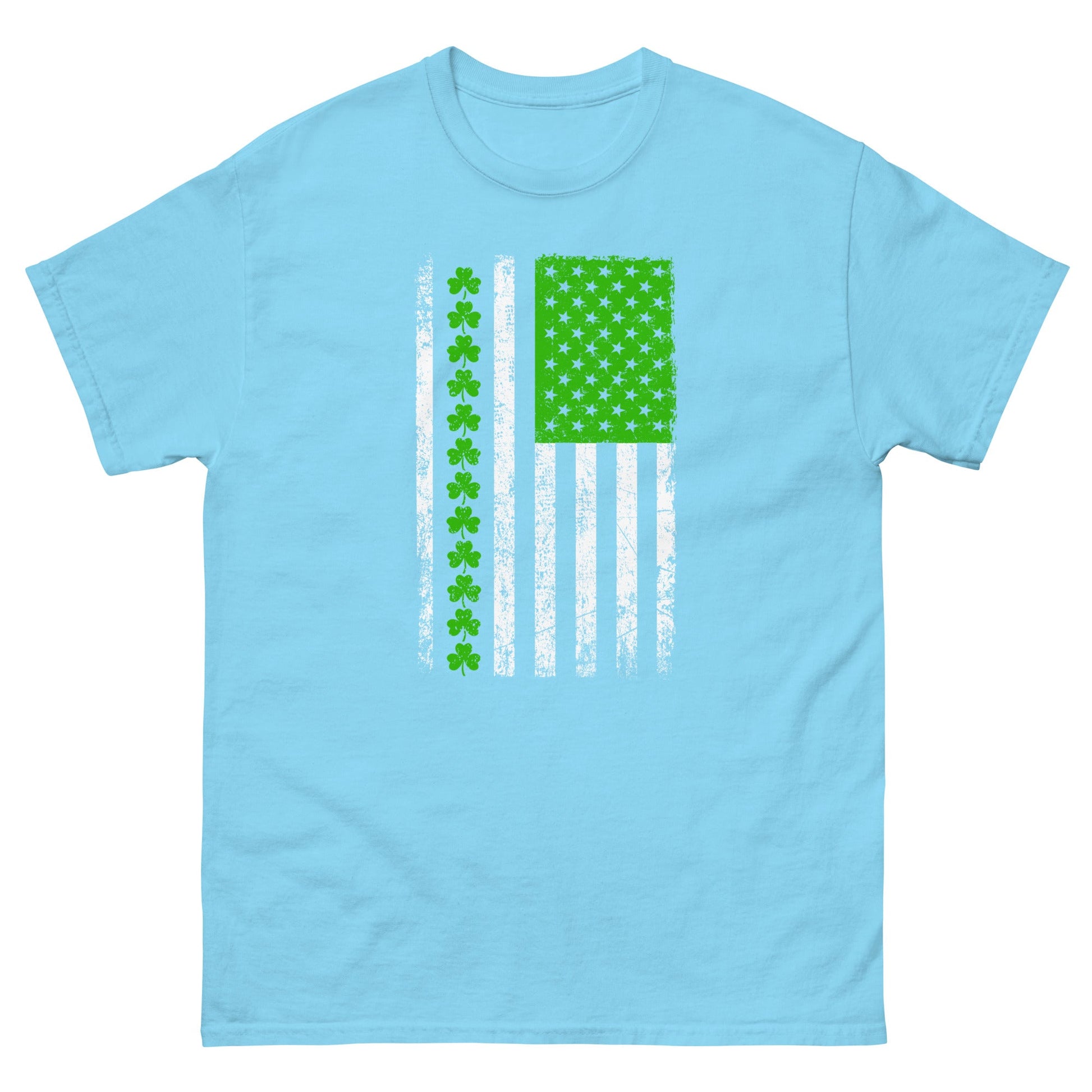 American Irish | St Patrick's Day T-Shirt - Sky - T-Shirts Online