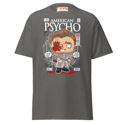 American Psycho T-Shirt | Patrick Bateman Horror Tee - Charcoal - T-Shirts Online