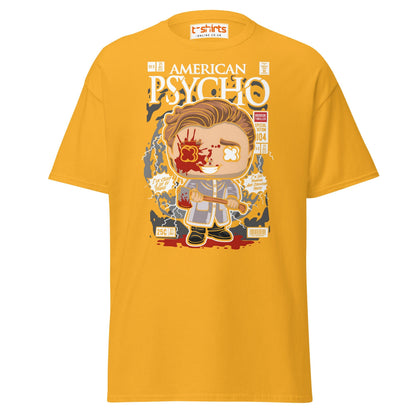 American Psycho T-Shirt | Patrick Bateman Horror Tee - Gold - T-Shirts Online