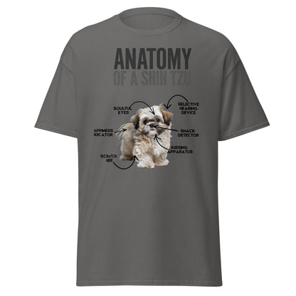 Anatomy of a Shih Tzu T-Shirt – Funny Dog Lover Tee - Charcoal - T-Shirts Online