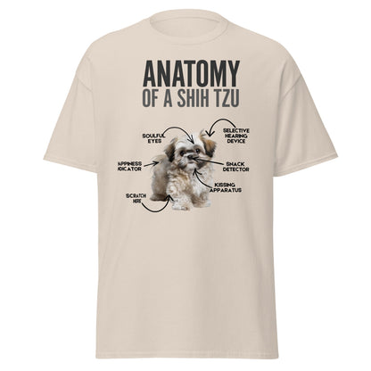 Anatomy of a Shih Tzu T-Shirt – Funny Dog Lover Tee - Natural - T-Shirts Online